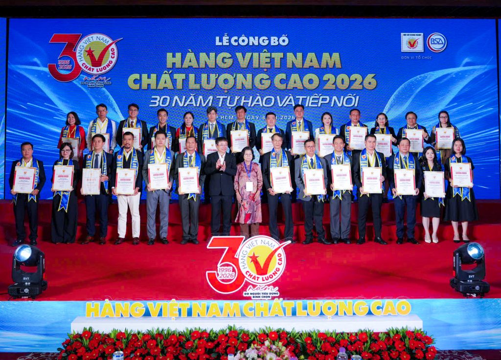 COFIDEC vinh dự nhận danh hiệu Hàng Việt Nam Chất Lượng Cao 2026